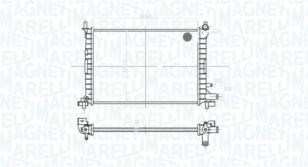 MAGNETI MARELLI 350213176900 Radiator, engine cooling