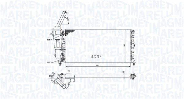 MAGNETI MARELLI 350213177000 Radiator, engine cooling