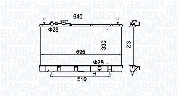 MAGNETI MARELLI 350213177200 Radiator, engine cooling