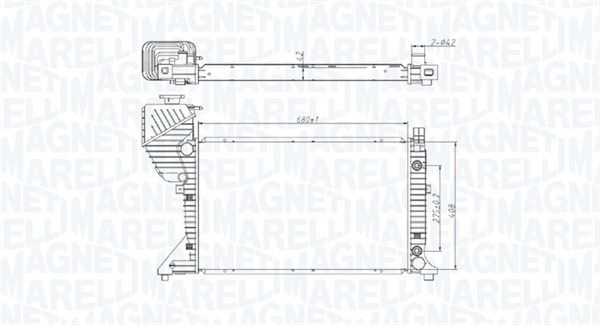 MAGNETI MARELLI 350213177500 Radiator, engine cooling
