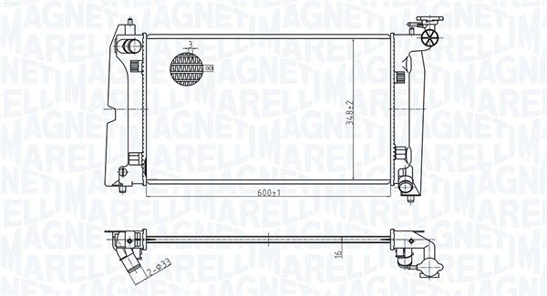 MAGNETI MARELLI 350213178300 Radiator, engine cooling