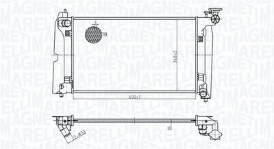 Radiator, engine cooling MAGNETI MARELLI 350213178300