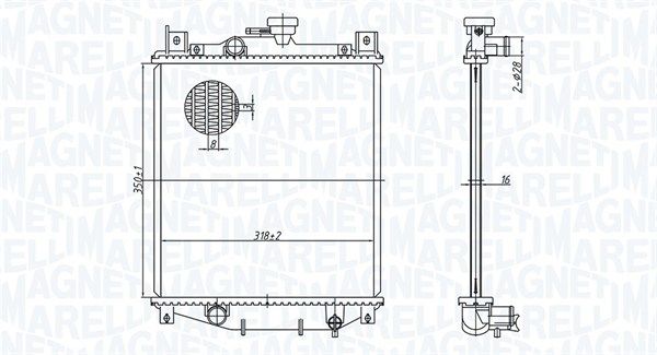 MAGNETI MARELLI 350213178400 Radiator, engine cooling