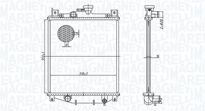 Radiator, engine cooling MAGNETI MARELLI 350213178400