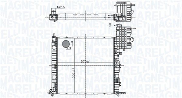 MAGNETI MARELLI 350213178500 Radiator, engine cooling