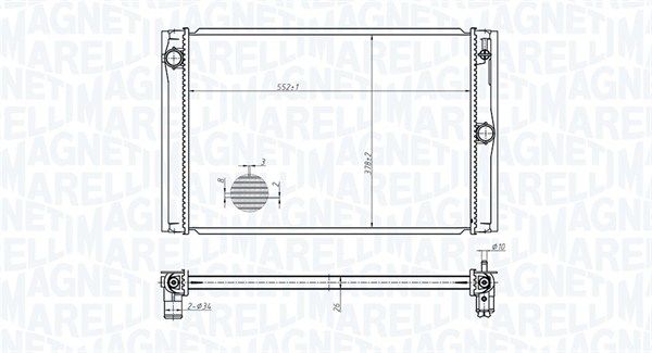 MAGNETI MARELLI 350213178600 Radiator, engine cooling