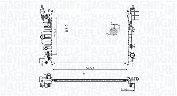 MAGNETI MARELLI 350213178900 Radiator, engine cooling