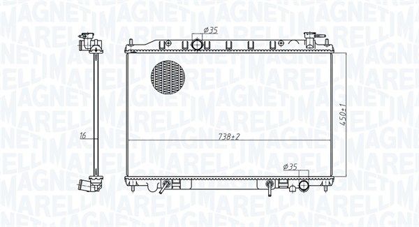 MAGNETI MARELLI 350213179200 Radiator, engine cooling