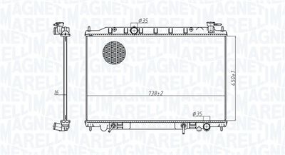 Radiator, engine cooling MAGNETI MARELLI 350213179200