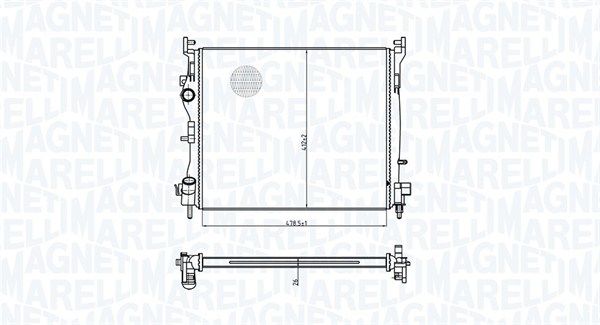 MAGNETI MARELLI 350213179300 Radiator, engine cooling