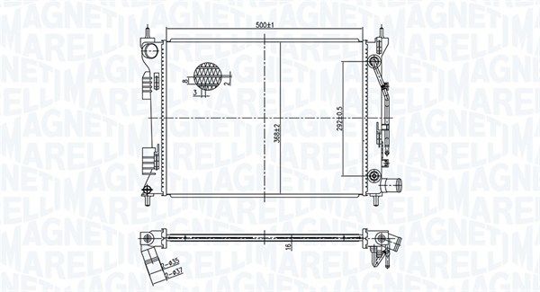 MAGNETI MARELLI 350213179400 Radiator, engine cooling