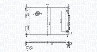 Radiator, engine cooling MAGNETI MARELLI 350213179400