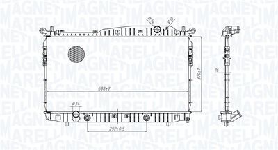 Radiator, engine cooling MAGNETI MARELLI 350213179600
