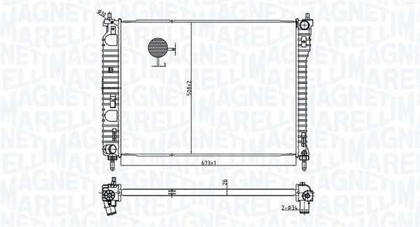 MAGNETI MARELLI 350213179800 Radiator, engine cooling