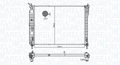 Radiator, engine cooling MAGNETI MARELLI 350213179800
