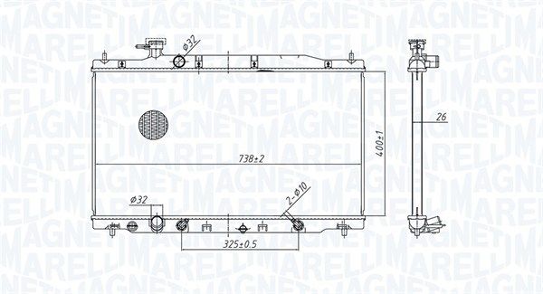 MAGNETI MARELLI 350213179900 Radiator, engine cooling