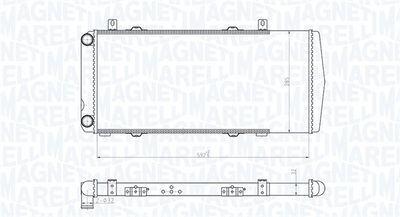 Radiator, engine cooling MAGNETI MARELLI 350213180100