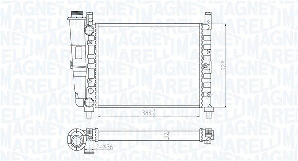 MAGNETI MARELLI 350213180200 Radiator, engine cooling