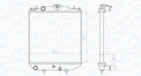 MAGNETI MARELLI 350213180300 Radiator, engine cooling