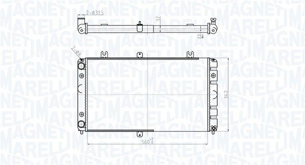 MAGNETI MARELLI 350213181400 Radiator, engine cooling