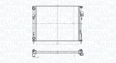 Radiator, engine cooling MAGNETI MARELLI 350213181600