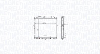 Radiator, engine cooling MAGNETI MARELLI 350213181700