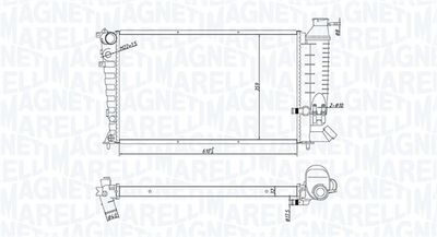 Radiator, engine cooling MAGNETI MARELLI 350213181800