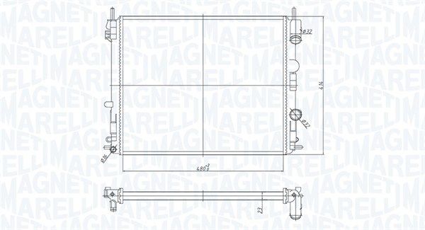 MAGNETI MARELLI 350213182200 Radiator, engine cooling