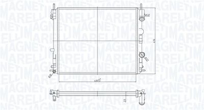 Radiator, engine cooling MAGNETI MARELLI 350213182200