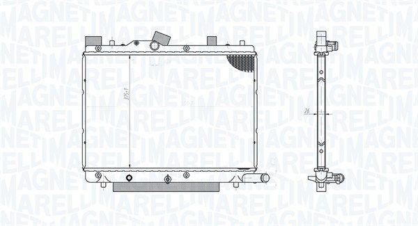 MAGNETI MARELLI 350213182800 Radiator, engine cooling