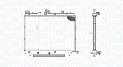 Radiator, engine cooling MAGNETI MARELLI 350213182800