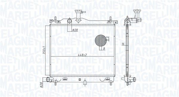 MAGNETI MARELLI 350213182900 Radiator, engine cooling