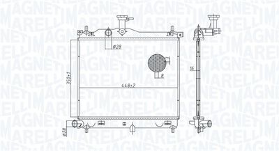 Radiator, engine cooling MAGNETI MARELLI 350213182900