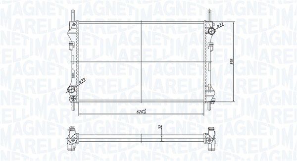 MAGNETI MARELLI 350213183300 Radiator, engine cooling