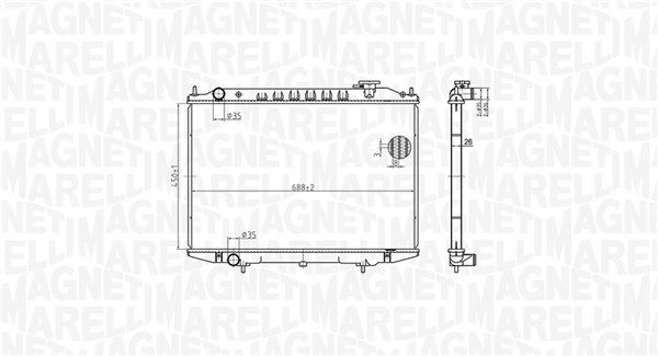 MAGNETI MARELLI 350213183500 Radiator, engine cooling