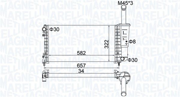 MAGNETI MARELLI 350213183700 Radiator, engine cooling