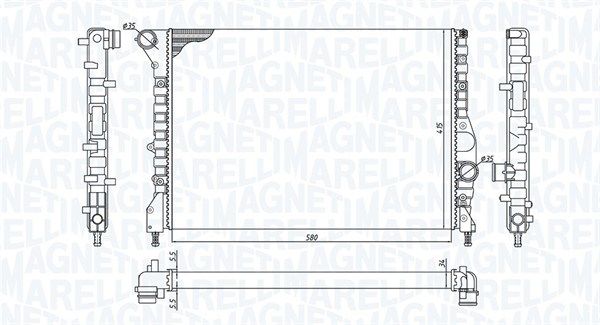 MAGNETI MARELLI 350213184200 Radiator, engine cooling
