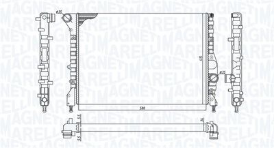Radiator, engine cooling MAGNETI MARELLI 350213184200