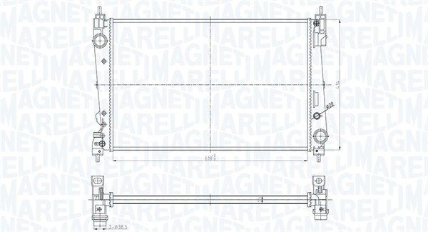 MAGNETI MARELLI 350213184300 Radiator, engine cooling