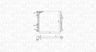Radiator, engine cooling MAGNETI MARELLI 350213184600