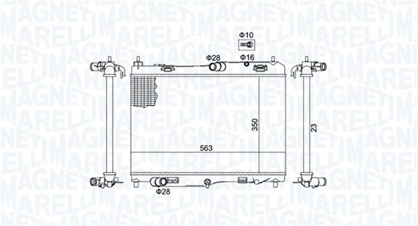 MAGNETI MARELLI 350213184700 Radiator, engine cooling