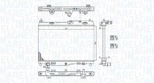 MAGNETI MARELLI 350213184800 Radiator, engine cooling