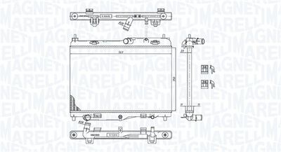 Radiator, engine cooling MAGNETI MARELLI 350213184800