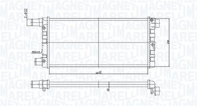 Radiator, engine cooling MAGNETI MARELLI 350213185200