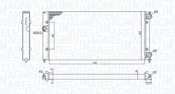 MAGNETI MARELLI 350213185300 Radiator, engine cooling