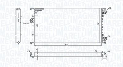 Radiator, engine cooling MAGNETI MARELLI 350213185300