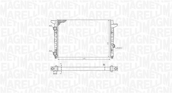 MAGNETI MARELLI 350213185400 Radiator, engine cooling