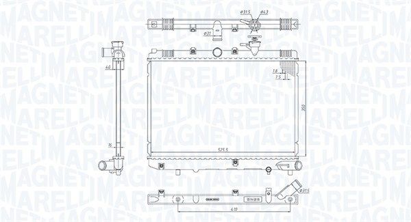 MAGNETI MARELLI 350213185600 Radiator, engine cooling