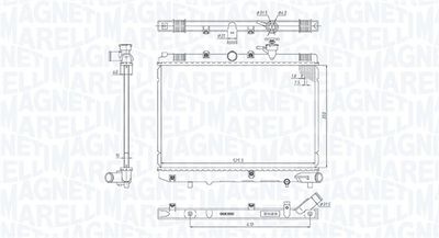 Radiator, engine cooling MAGNETI MARELLI 350213185600