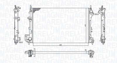Radiator, engine cooling MAGNETI MARELLI 350213185700